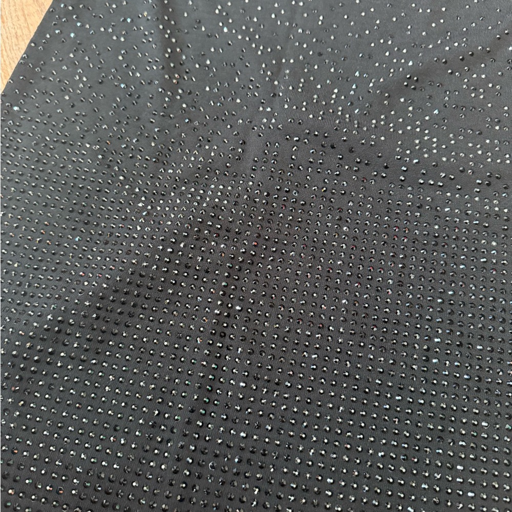 Sandro Black Rhinestone Detail Fabric